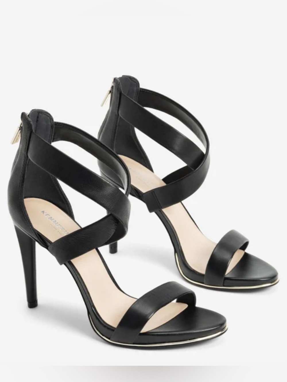 Kenneth Cole New York Brooke Cross Strap Heeled Sandals Size 6 NIB
